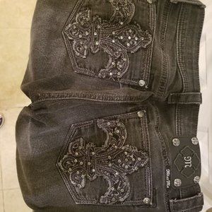 Miss Me Black Skinny Jeans Size 28